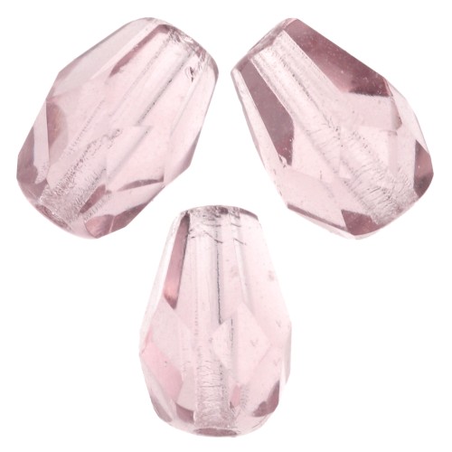Perla a forma di pera sfaccettate 7x5 mm - Ametista chiara x25