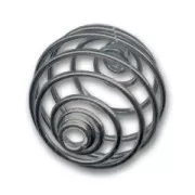 Gabbia per perline mm. 10 argentato antico x1