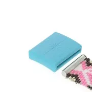 Chiusura calamitata interscambiabile Hiilos 22 mm per creazione di bijoux - Blu x1