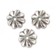 Intercalari fiori CCB mm. 8 Argentato antico x 10