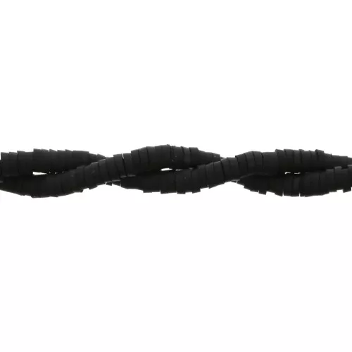 Perla in pasta polimerica Heishi 3,5x1 mm Nero x45 cm