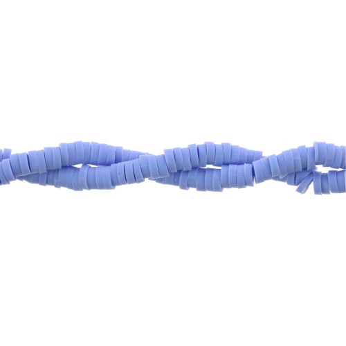 Perle rondelle in pasta polimerica Heishi 3x1 mm Sky Blue x39 cm