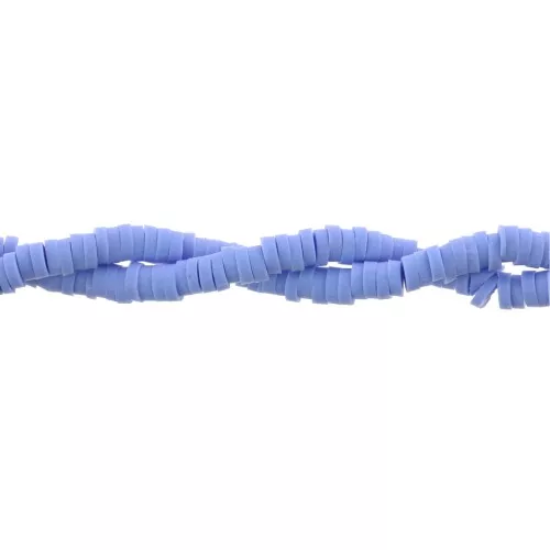 Perle rondelle in pasta polimerica Heishi 3x1 mm Sky Blue x39 cm