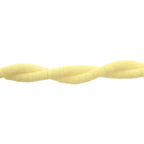 Perle rondelle in pasta polimerica Heishi 3x1 mm Giallo x45 cm