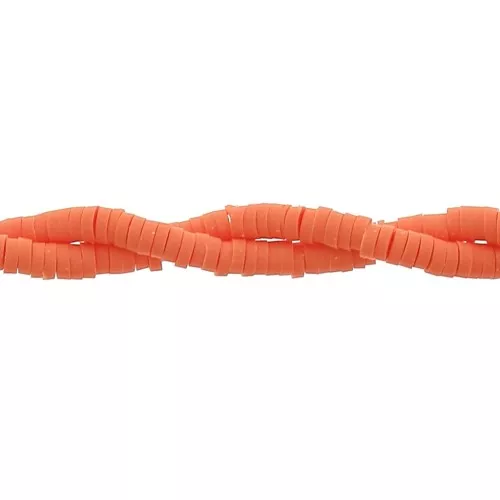 Perle in pasta polimerica Heishi 3x1 mm Arancione x39 cm