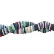 Perline Heishi in pasta polimerica 6x1 mm Multicolore Blu/viola x39 cm