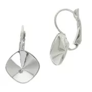 Orecchini a gancio chiuso porta cabochon da incollare 4470 12 mm - rodiato x2