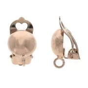 Ganci a clip decorazione pallina 10 mm Oro rosa x 2