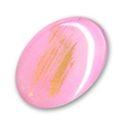 Cabochon mm. 25x18 Light Rose/Gold x1