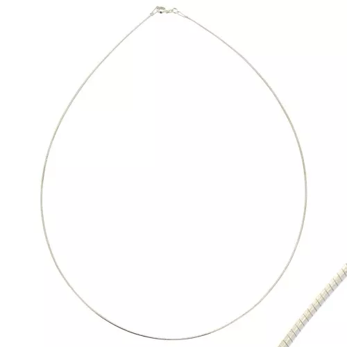 Girocollo maglia omega - 1 mm Argento 925 x45 cm
