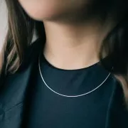 Girocollo maglia omega - 1 mm Argento 925 x45 cm