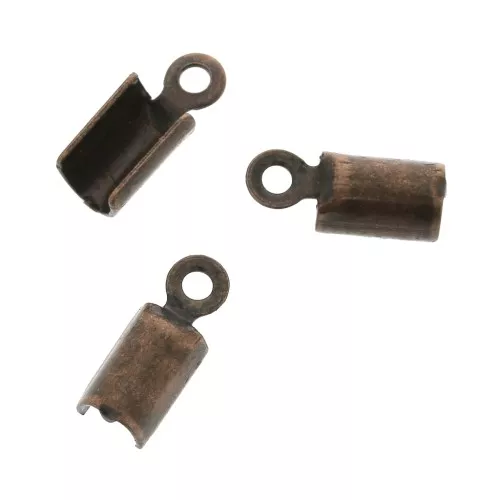 Chiudicordoncini tondi mm. 3 rame antico x6