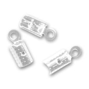 Chiudicordoncini tondi mm. 3 Placcatura argento fino x6|raw }}
