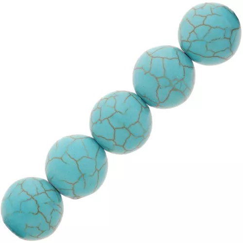 Perlina Turchese imitazione tonde mm. 12 x1