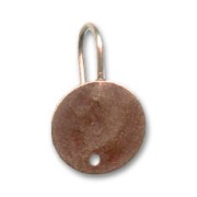 Ganci per orecchini dischi mm. 12 rame antico x2