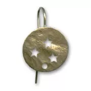 Ganci per orecchini stelle mm. 15 colore bronzo x2