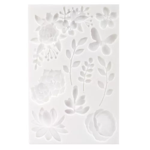 Stampo in silicone per pasta polimerica, resina e pasta metallica- Floral x1