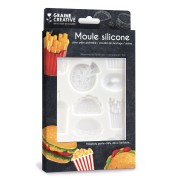 Stampo in silicone per pasta polimerica, resina e pasta metallica - Junk Food x1