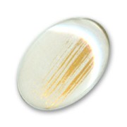 Cabochon mm. 18x13 White/Gold x1