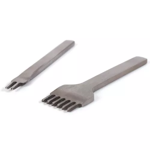Perforatrici 2 e 6 punte per cuoio e pasta Fimo effetto cuoio x2