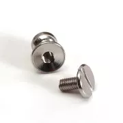 Manopole a vite per cucito e pasta Fimo effetto cuoio x6