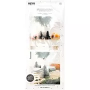 Abeti in carta a nido d'ape - decorazione da tavola Let's Party  - Argentato x2