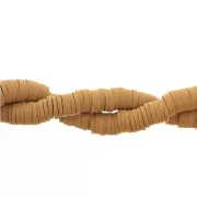 Ochre - Perle rondelle in pasta polimerica Heishi 6x1 mm Ocra x41cm Perle rondelle in pasta polimerica Heishi 6x1 mm Ocra x41cm