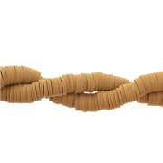 Rondelle Heishi in pasta polimerica 6x1 mm Ocre x41cm