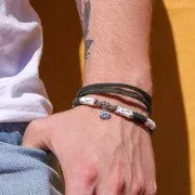 Rondelle Heishi in pasta polimerica 6x1 mm Ocre x41cm