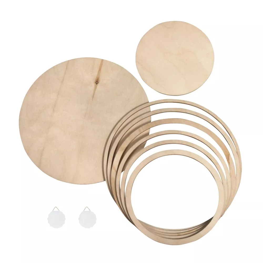QUARKZMAN 100 Pezzi di Cerchi di Legno Rotondi Non Finiti da 20 Mm (0.8 Pollici) Con Fori, Dischi di Legno Rotondi per Etichette Appese per Progetti Artigianali, Decorazioni Fai-Da-Te