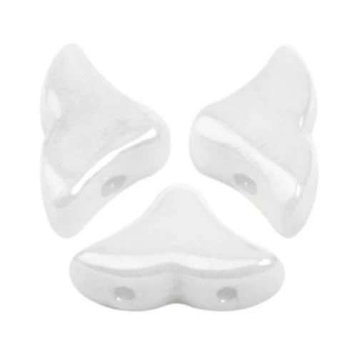 Perline in vetro Hélios® par Puca® 6x10 mm  Opaque White Ceramic Look x10g