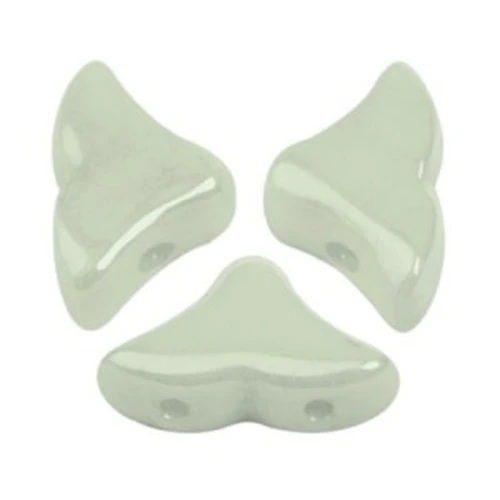 Perline in vetro Hélios® par Puca® 6x10 mm  Opaque Light Green Ceramic Look x10g