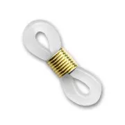 Laccetti per Occhiali trasparente/dorato x10