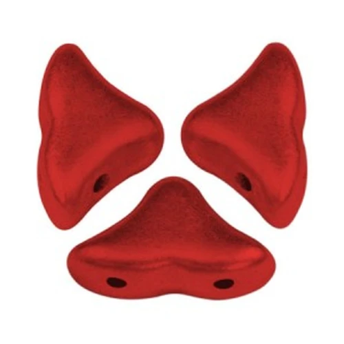 Perline in vetro Hélios® par Puca® 6x10 mm Red Metallic Mat x10g