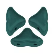 Perline in vetro Hélios® par Puca® 6x10 mm Green Turquoise Metallic Mat x10g