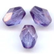 Perla a forma di oliva sfaccettate 6x4 mm - Crystal Lila Vega Luster x25