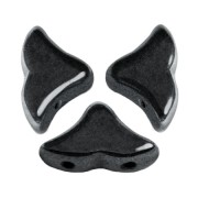 Perline in vetro Hélios® par Puca® 6x10 mm Jet Hematite x10g