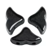 Perline in vetro Hélios® par Puca® 6x10 mm Jet Hematite x10g