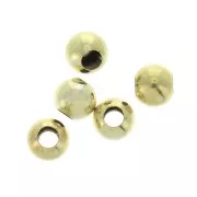 Palline 4 mm Argento 925 Dorato con oro fino x25