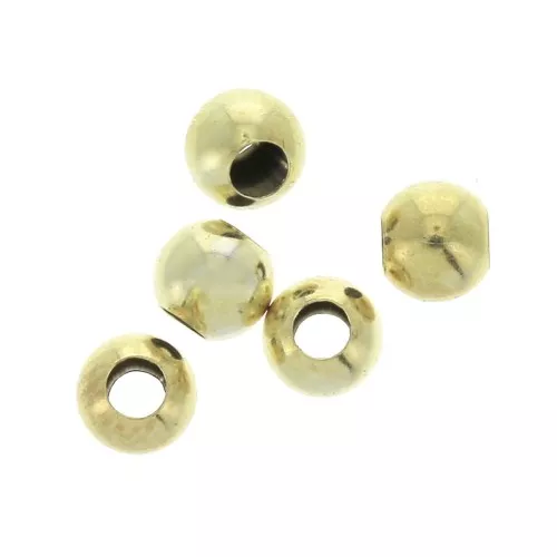 Palline 4 mm Argento 925 Dorato con oro fino x25