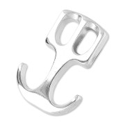Gancio ancora 29x20 mm Placcatura argento antico x1|raw }}
