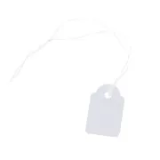 Etichette per prezzi 23x13 mm in carta con cordino - Bianche x100