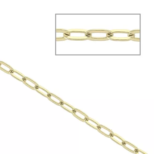Catena forzatina specchio 1.6 mm Acciaio inox Dorato 316L x 50cm
