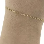 Catena forzatina specchio 1.6 mm Acciaio inox Dorato 316L x 50cm