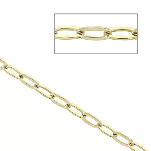 Catena forzatina specchio mm. 2 Acciaio inox Dorato 316L x 50cm