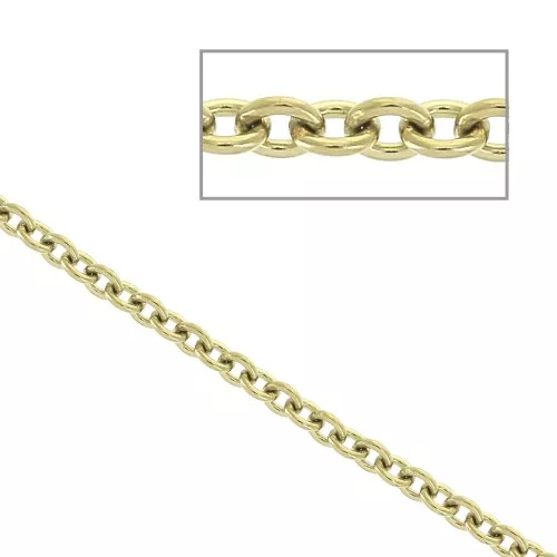 Catena forzatina mm. 2.3 Acciaio inox Dorato 316L x 50cm