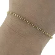 Catena forzatina mm. 2.3 Acciaio inox Dorato 316L x 50cm