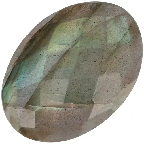 Cabochon ovale sfaccettato mm. 18x13 Labradorite