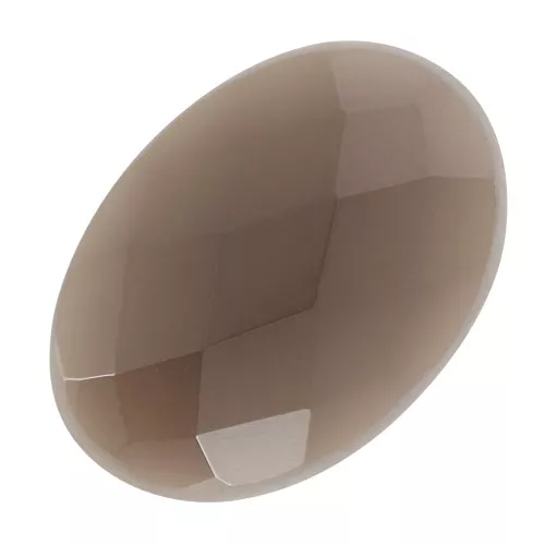 Cabochon ovale sfaccettato mm. 18x13 Smoky Quartz