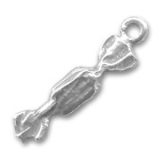 Ciondolo bonbone mm. 22 argentato antico x1|raw }}